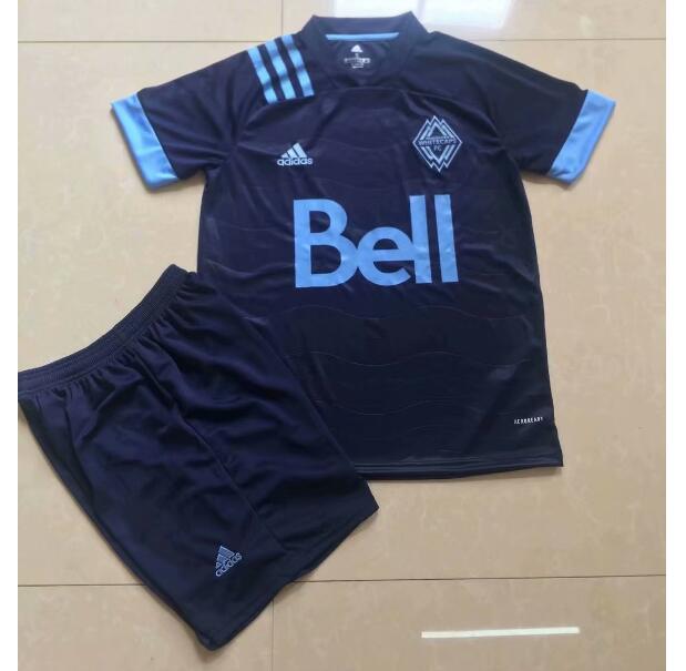 Kids Vancouver Whitecaps 2021 Away Soccer Kits Shirt With Shorts